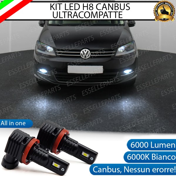 Kit Full LED H8 6000 LUMEN Canbus 6000K Fendinebbia per VOLKSWAGEN SHARAN 7N