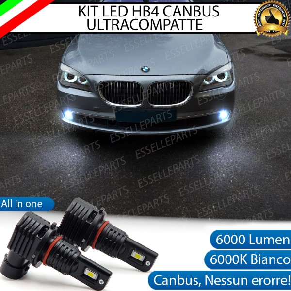 Kit Full LED HB4 6000 LUMEN Canbus 6000K Bianco Fendinebbia per BMW SERIE 7 E65 E66