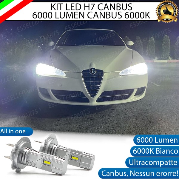 Kit Full LED coppia H7 6000 LUMEN Anabbaglianti per Alfa Romeo 147 Restyling