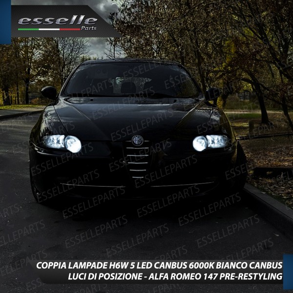 Luci Posizione Led Canbus Alfa Romeo 147 6000K Luce Bianca