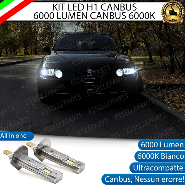 Kit Full LED coppia H1 6000 LUMEN Fendinebbia per Alfa Romeo 147 pre-restyling