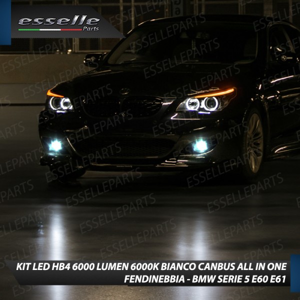 Kit Full LED HB4 6000 LUMEN Canbus 6000K Bianco Fendinebbia per BMW SERIE 5 E60 E61 FINO AL 2007