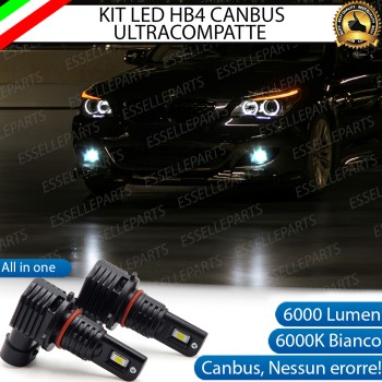 Kit Full LED HB4 6000 LUMEN Canbus 6000K Bianco Fendinebbia per BMW SERIE 5 E60 E61 FINO AL 2007