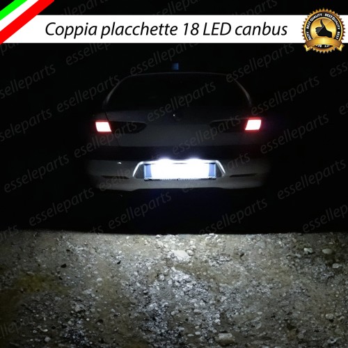 Placchette LED Targa Alfa Romeo 156 Restyling 6000K Bianco