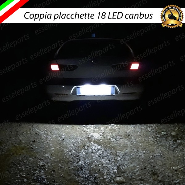 Coppia Placchette Targa LED Complete Da 18 LED Canbus 6000K Bianco Alfa Romeo 156