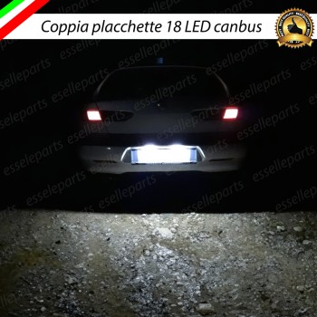 Coppia Placchette Targa LED Complete Da 18 LED Canbus 6000K Bianco Alfa Romeo 156 Coppia Placchette Targa LED Complete Da 18 LED Canbus 6000K Bianco Alfa Romeo 156