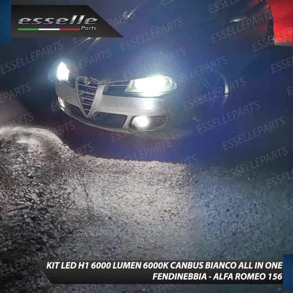 Kit Full LED coppia H1 6000 LUMEN Fendinebbia per Alfa Romeo 156