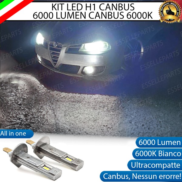 Kit Full LED coppia H1 6000 LUMEN Fendinebbia per Alfa Romeo 156 Restyling