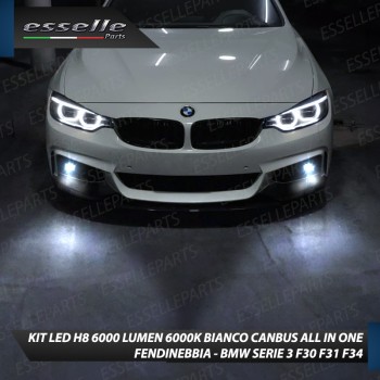 Kit Full LED H8 6000 LUMEN Canbus 6000K Fendinebbia per BMW SERIE 3 F30 F31 F34