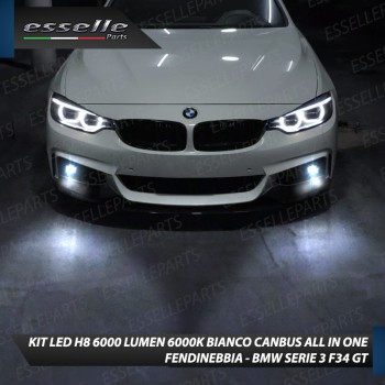 Kit Full LED H8 6000 LUMEN Canbus 6000K Fendinebbia per BMW SERIE 3 F34 GT