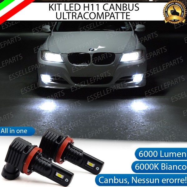 Kit Full LED H11 Slim Per Bmw Serie 3 E90 E91 Dal 2008 Fendinebbia 6000 Lumen 6000K
