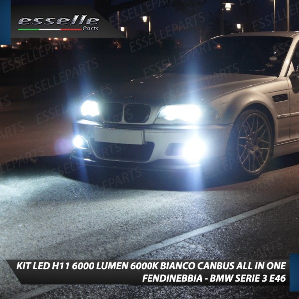 Dal 2001 in poi - Kit Full LED H11 6000 LUMEN Canbus 6000K Bianco Fendinebbia BMW SERIE 3 E46
