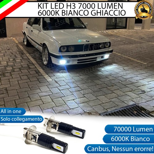 Kit Full LED H3 7000 Lumen Fendinebbia per BMW SERIE 3 E30