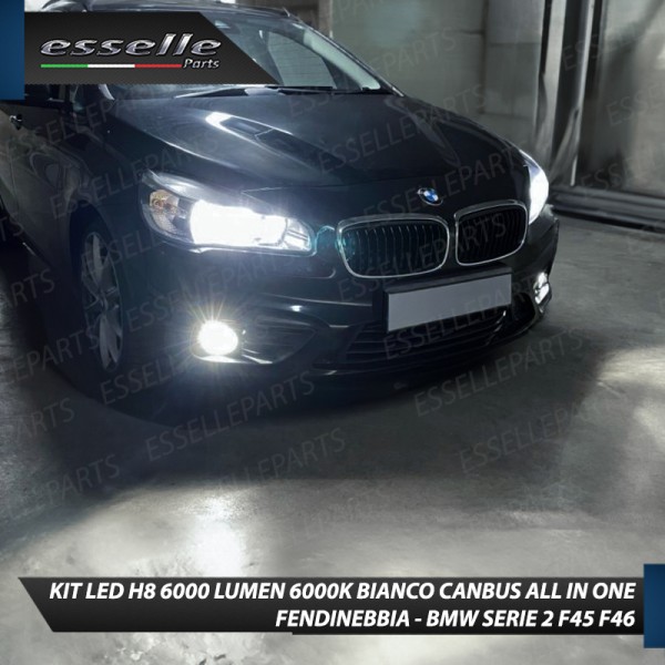 Kit Full LED H8 6000 LUMEN Canbus 6000K Fendinebbia per BMW SERIE 2 GRAND TOURER F46