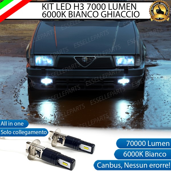 Kit Full LED H3 7000 Lumen Fendinebbia per Alfa Romeo 75