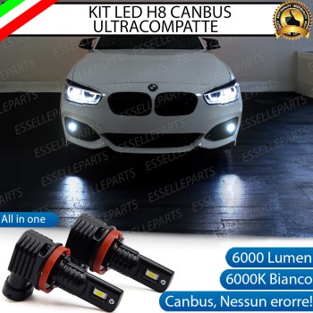 Kit Full LED H8 6000 LUMEN Canbus 6000K Fendinebbia per BMW SERIE 1 F20 RESTYLING