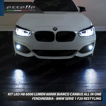 Kit Full LED H8 6000 LUMEN Canbus 6000K Fendinebbia per BMW SERIE 1 F20 RESTYLING