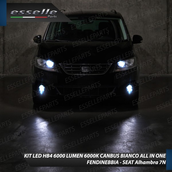 Kit Full LED HB4 6000 LUMEN Canbus 6000K Bianco Fendinebbia per Seat Alhambra 7N
