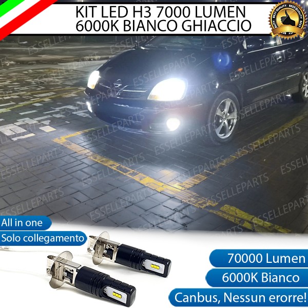 Kit Full LED H3 7000 Lumen Fendinebbia per Nissan Almera Tino