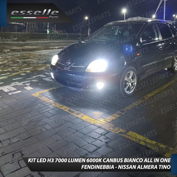 Kit Full LED H3 7000 Lumen Fendinebbia per Nissan Almera Tino