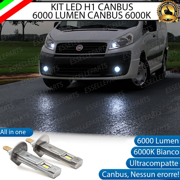 Kit Full LED coppia H1 6000 LUMEN Fendinebbia per FIAT SCUDO MK2