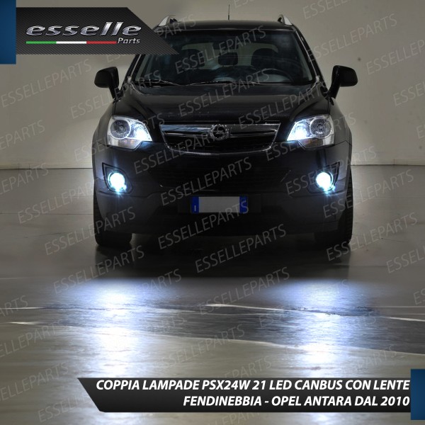 Coppia Lampade PSX24W 21 led 6000K bianco Fendinebbia OPEL ANTARA dal 2010 in poi