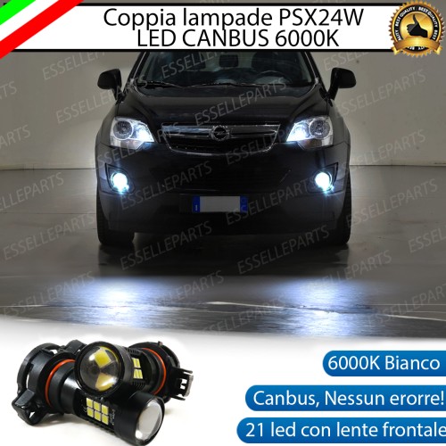 Coppia Lampade PSX24W 21 led 6000K bianco Fendinebbia OPEL ANTARA dal 2010 in poi
