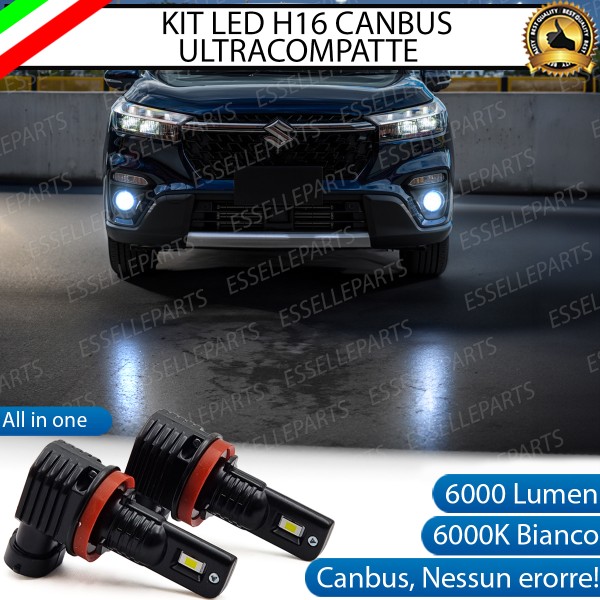 Kit Full LED H16 6000 LUMEN Canbus 6000K Bianco Fendinebbia Suzuki S-CROSS