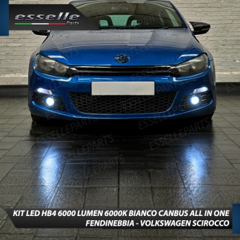 Kit Full LED HB4 6000 LUMEN Canbus 6000K Bianco Fendinebbia per VOLKSWAGEN SCIROCCO PRE-RESTYLING