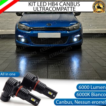 Kit Full LED HB4 6000 LUMEN Canbus 6000K Bianco Fendinebbia per VOLKSWAGEN SCIROCCO PRE-RESTYLING