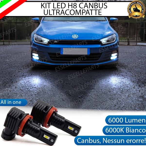 Kit Full LED H8 6000 LUMEN Canbus 6000K Fendinebbia per VW SCIROCCO RESTYLING