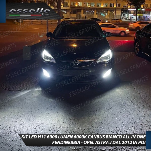 Kit Full LED H11 6000 LUMEN Canbus 6000K Bianco Fendinebbia Opel Astra J dal 2012