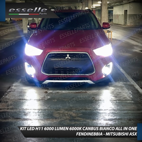 Kit Full LED H11 6000 LUMEN Canbus 6000K Bianco Fendinebbia MITSUBISHI ASX
