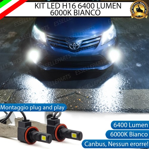 Kit Full LED H16 Fendinebbia 6400 LUMEN per Toyota Avensis Mk3 dal 11/2011