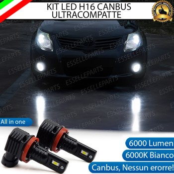 Kit Full LED H16 6000 LUMEN Canbus 6000K Bianco Fendinebbia Toyota Avensis Mk3 dal 11/2011