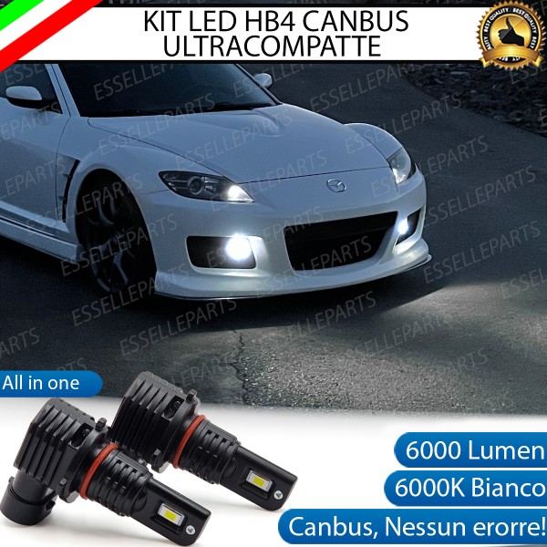 Kit Full LED HB4 6000 LUMEN Canbus 6000K Bianco Fendinebbia per MAZDA RX-8