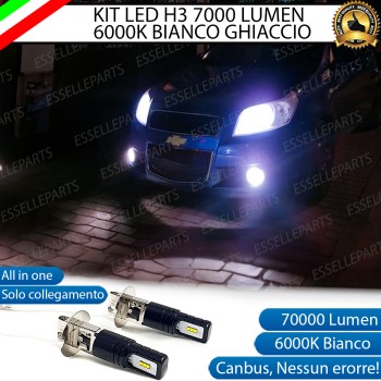 Kit Full LED H3 7000 Lumen Fendinebbia Chevrolet Aveo T250