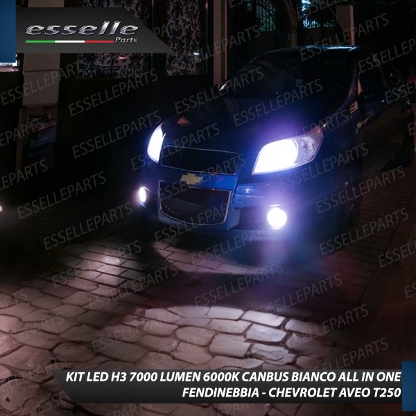 Kit Full LED H3 7000 Lumen Fendinebbia Chevrolet Aveo T250