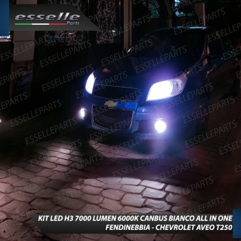 Kit Full LED H3 7000 Lumen Fendinebbia Chevrolet Aveo T250