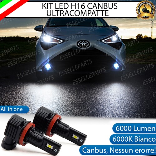 Kit Full LED H16 6000 LUMEN Canbus 6000K Bianco Fendinebbia Toyota Aygo MK2
