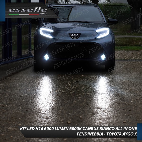 Kit Full LED H16 6000 LUMEN Canbus 6000K Bianco Fendinebbia Toyota Aygo X