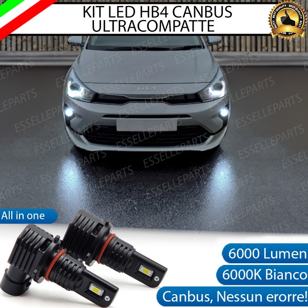 Kit Full LED HB4 6000 LUMEN Canbus 6000K Bianco Fendinebbia per KIA RIO MK4