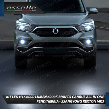 Kit Full LED H16 6000 LUMEN Canbus 6000K Bianco Fendinebbia SSANGYONG REXTON MK3