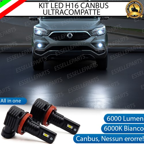 Kit Full LED H16 6000 LUMEN Canbus 6000K Bianco Fendinebbia SSANGYONG REXTON MK3