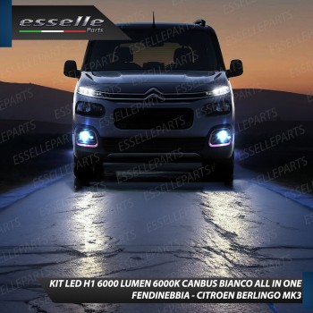 Kit Full LED H11 6000 LUMEN Canbus 6000K Bianco Fendinebbia per Citroen Berlingo Mk3