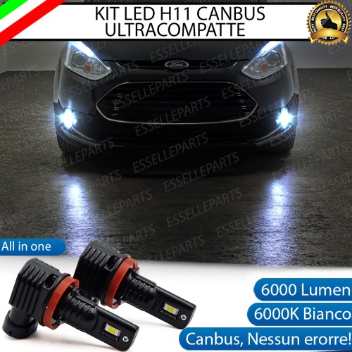 Kit Full LED H11 6000 LUMEN Canbus 6000K Bianco Fendinebbia per Ford B-max