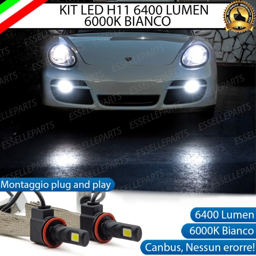 Kit Full LED Fendinebbia H11 6400 LUMEN per Porsche Boxster 987