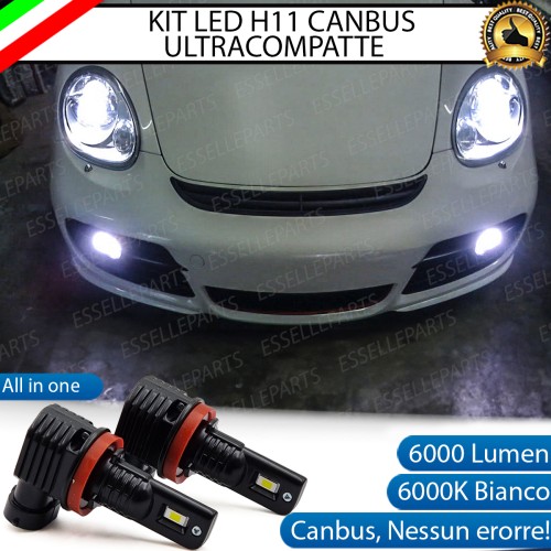Kit Full LED H11 6000 LUMEN Canbus 6000K Bianco Fendinebbia per Porsche Boxster 987