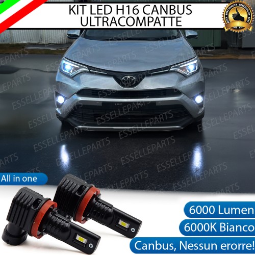 Kit Full LED H16 6000 LUMEN Canbus 6000K Bianco Fendinebbia TOYOTA RAV4 MK4 RESTYLING