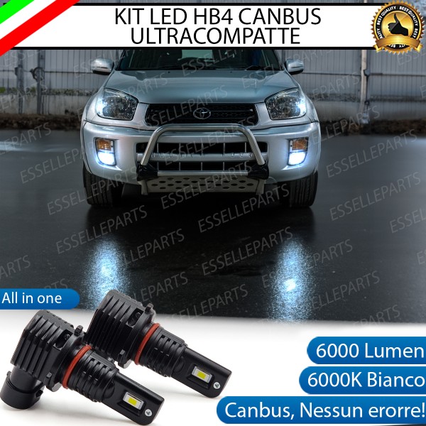 Kit Full LED HB4 6000 LUMEN Canbus 6000K Bianco Fendinebbia per TOYOTA RAV4 MK2
